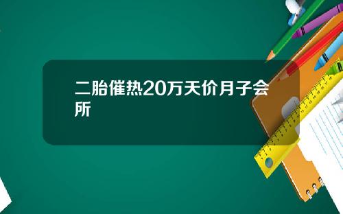 二胎催热20万天价月子会所