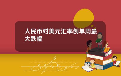 人民币对美元汇率创单周最大跌幅