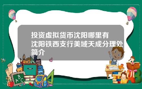 投资虚拟货币沈阳哪里有 沈阳铁西支行美域天成分理处简介