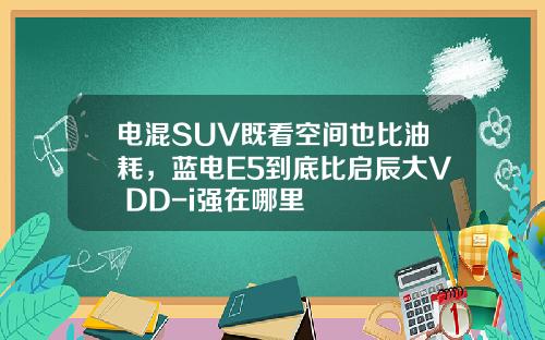 电混SUV既看空间也比油耗，蓝电E5到底比启辰大V DD-i强在哪里