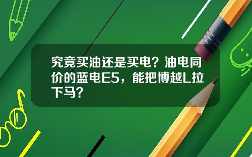 究竟买油还是买电？油电同价的蓝电E5，能把博越L拉下马？