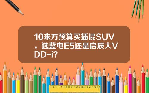 10来万预算买插混SUV，选蓝电E5还是启辰大V DD-i？