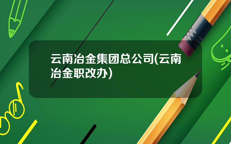 云南冶金集团总公司(云南冶金职改办)