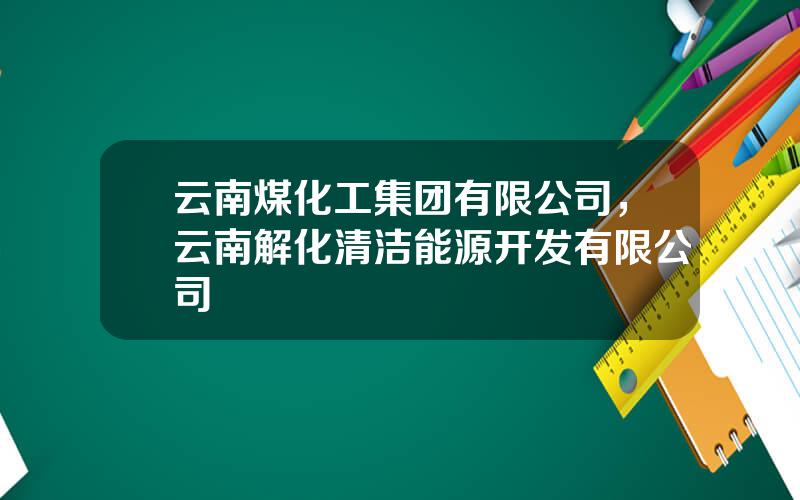 云南煤化工集团有限公司，云南解化清洁能源开发有限公司