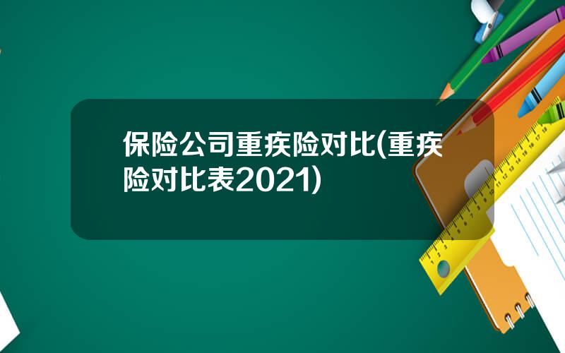 保险公司重疾险对比(重疾险对比表2021)