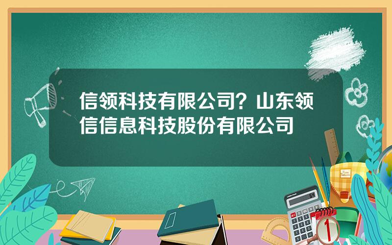 信领科技有限公司？山东领信信息科技股份有限公司