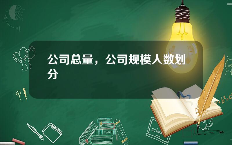 公司总量，公司规模人数划分