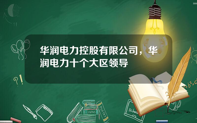 华润电力控股有限公司，华润电力十个大区领导